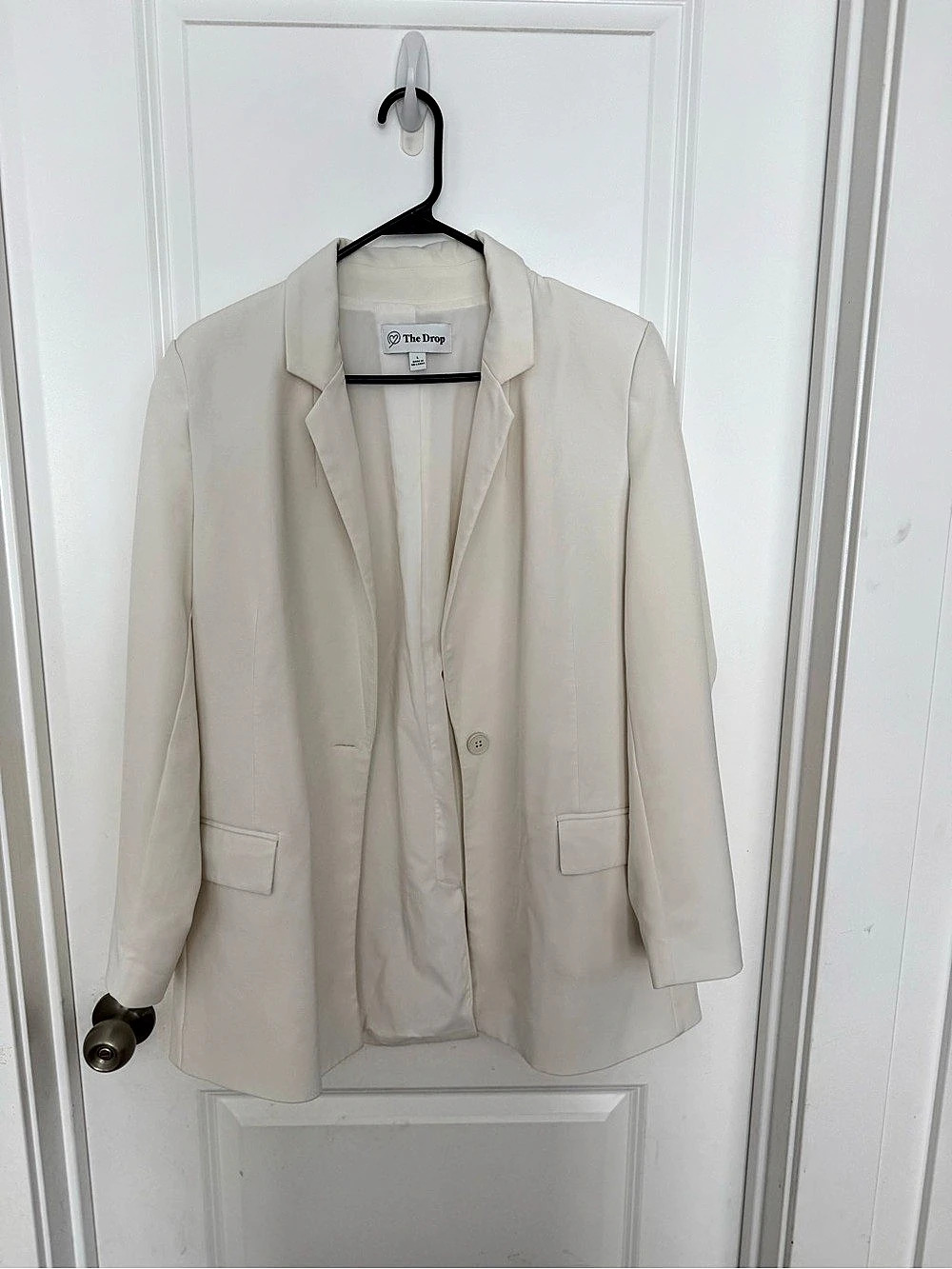 The Drop Blake Long Blazer White Size Large